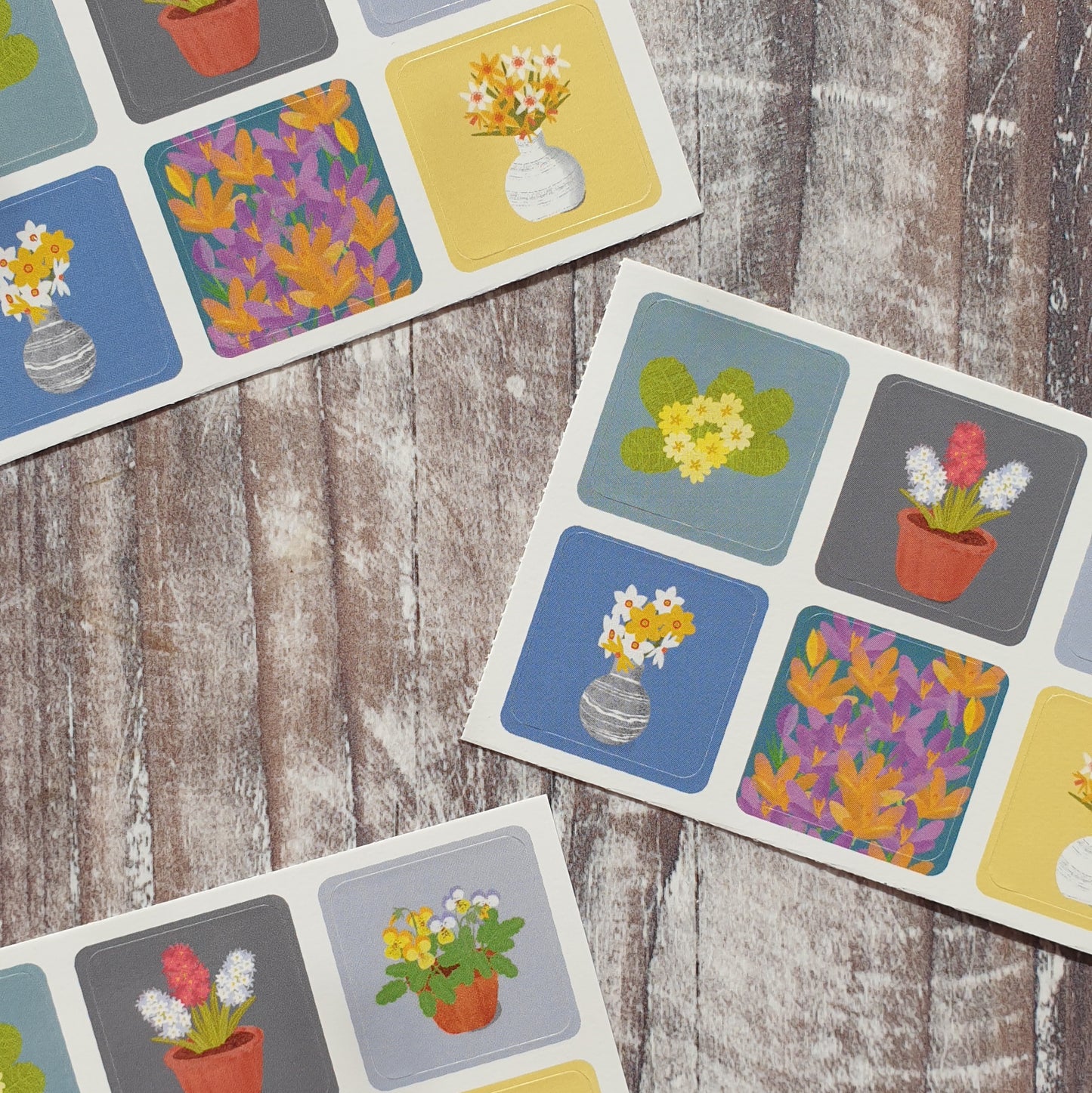 Spring Blooms Envelope Stickers - Set of 6
