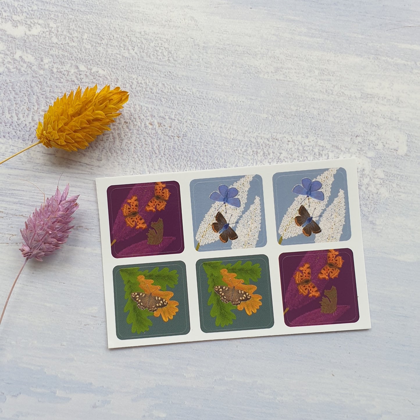 Butterflies Envelope Stickers - Set of 6