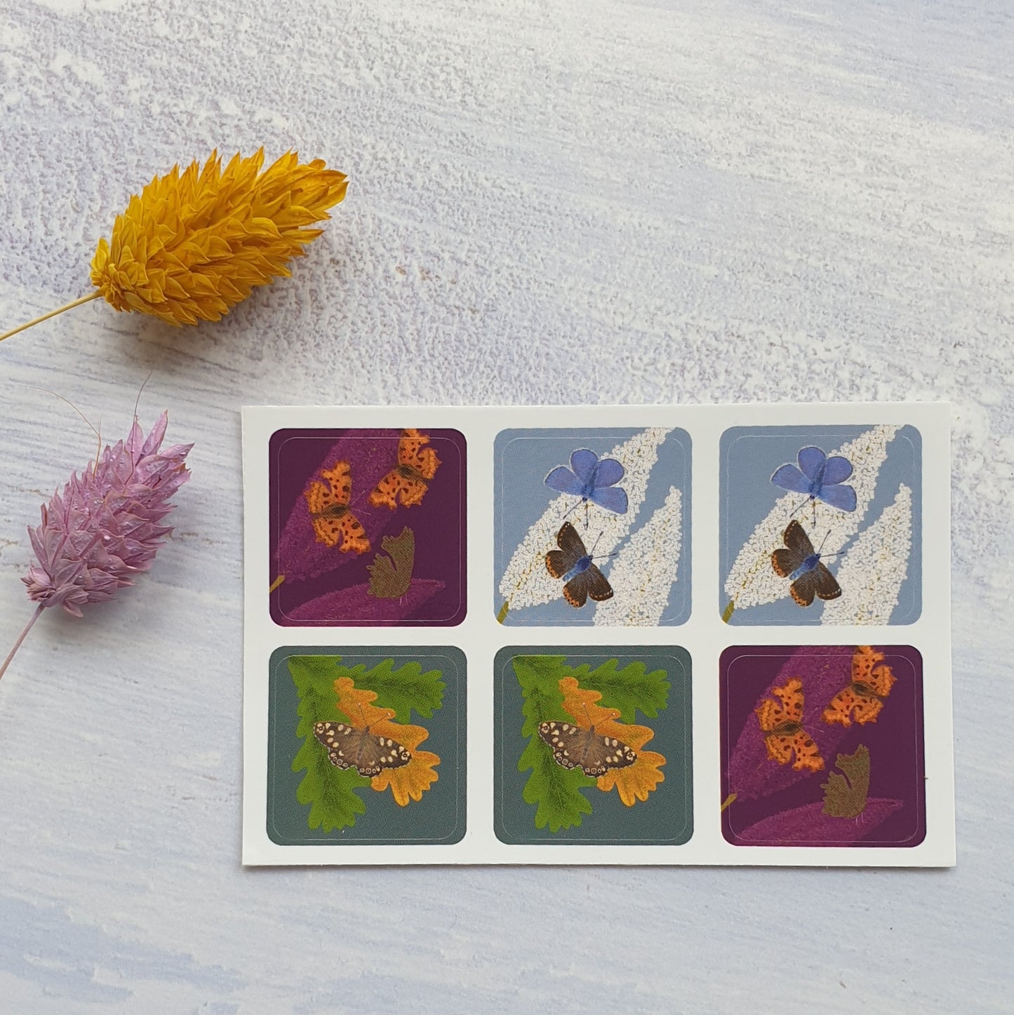 Butterflies Envelope Stickers - Set of 6