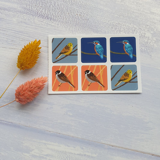 More Birds Envelope Stickers - Set of 6