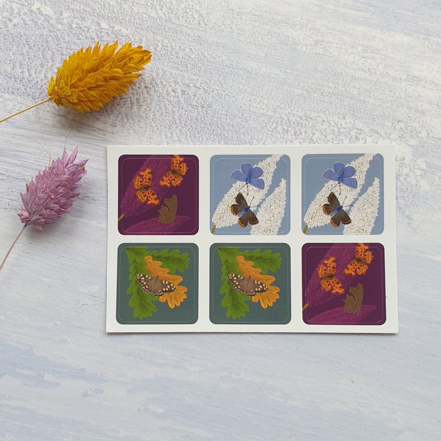 Butterflies Envelope Stickers - Set of 6