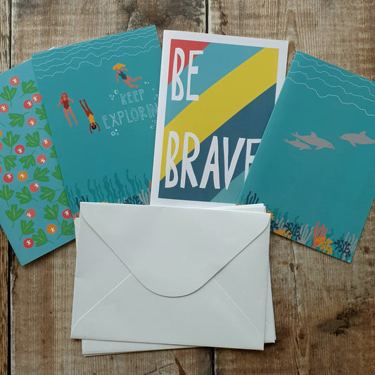 Greetings Cards Seconds Pack - set of 4