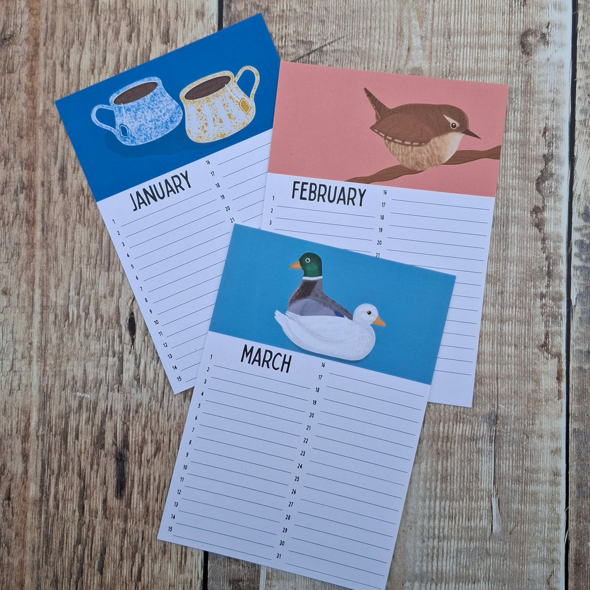 Birthday Calendar Sheets (new for 2025)