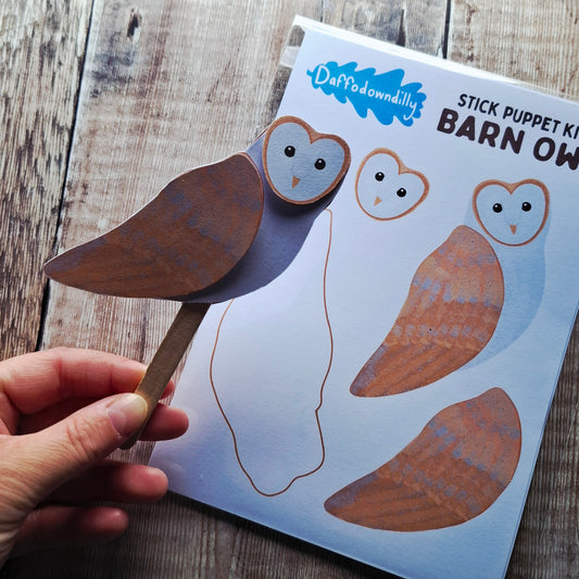 Barn Owl Stick Puppet Kit