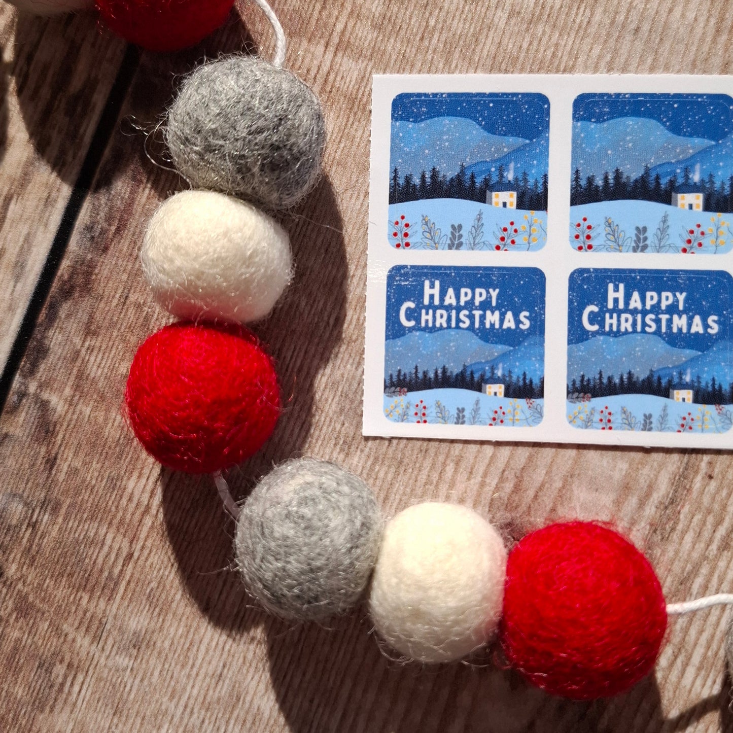 Christmas Cottage Envelope Stickers - Set of 6
