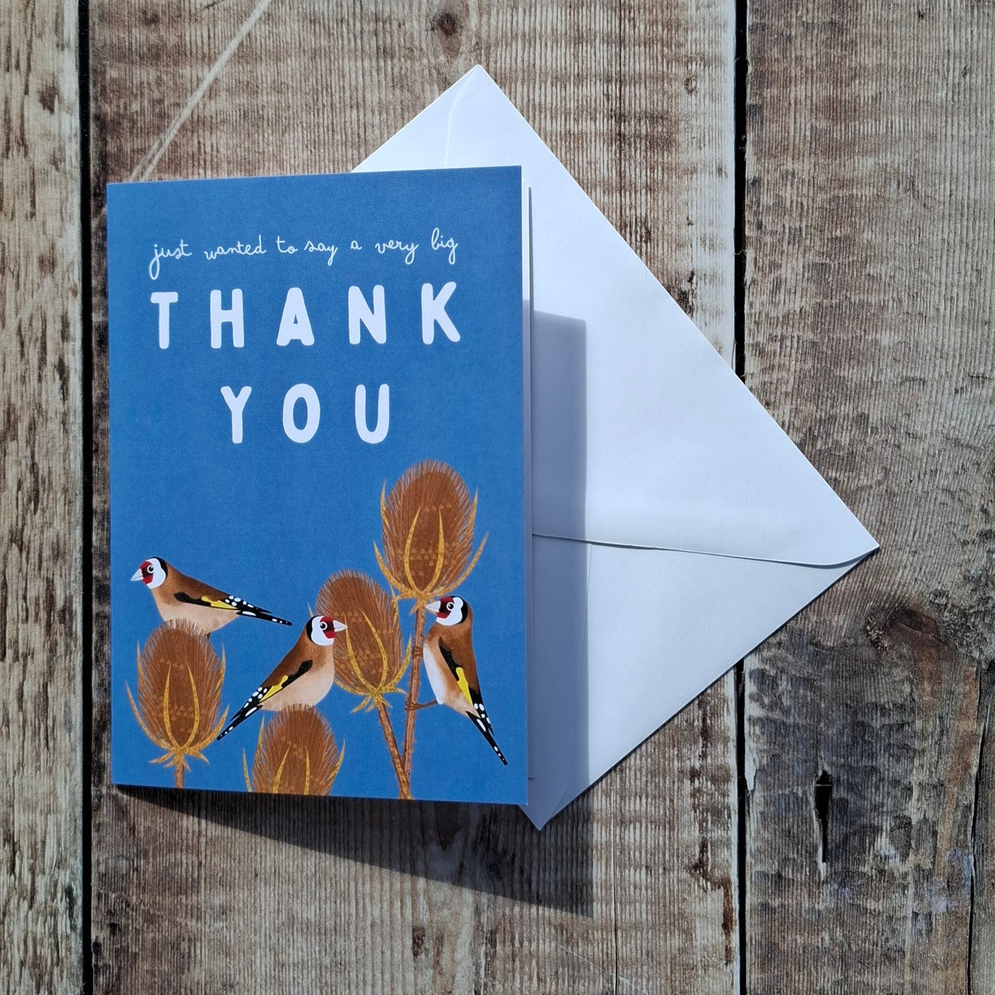 Goldfinches Thank You Greeting Card