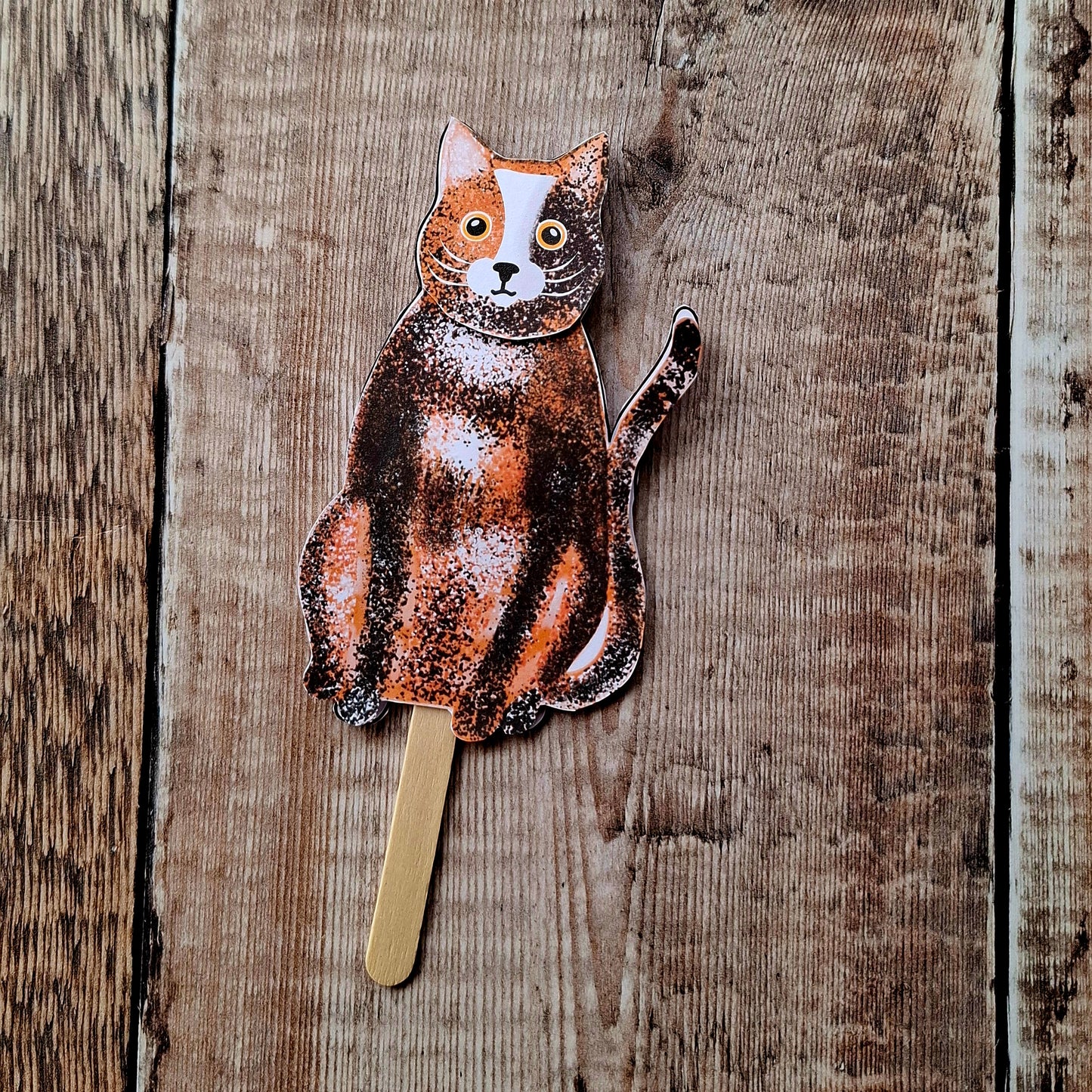 Calico Cat Stick Puppet Kit