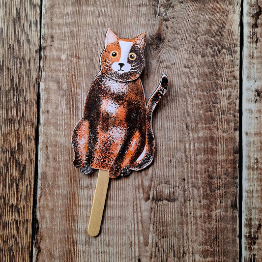Calico Cat Stick Puppet Kit