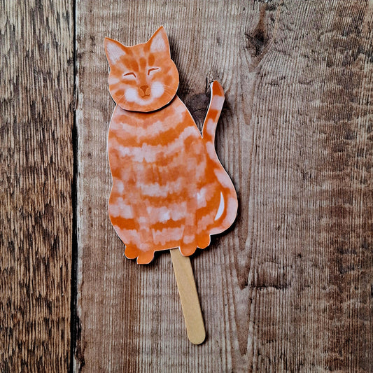Ginger Cat Stick Puppet Kit