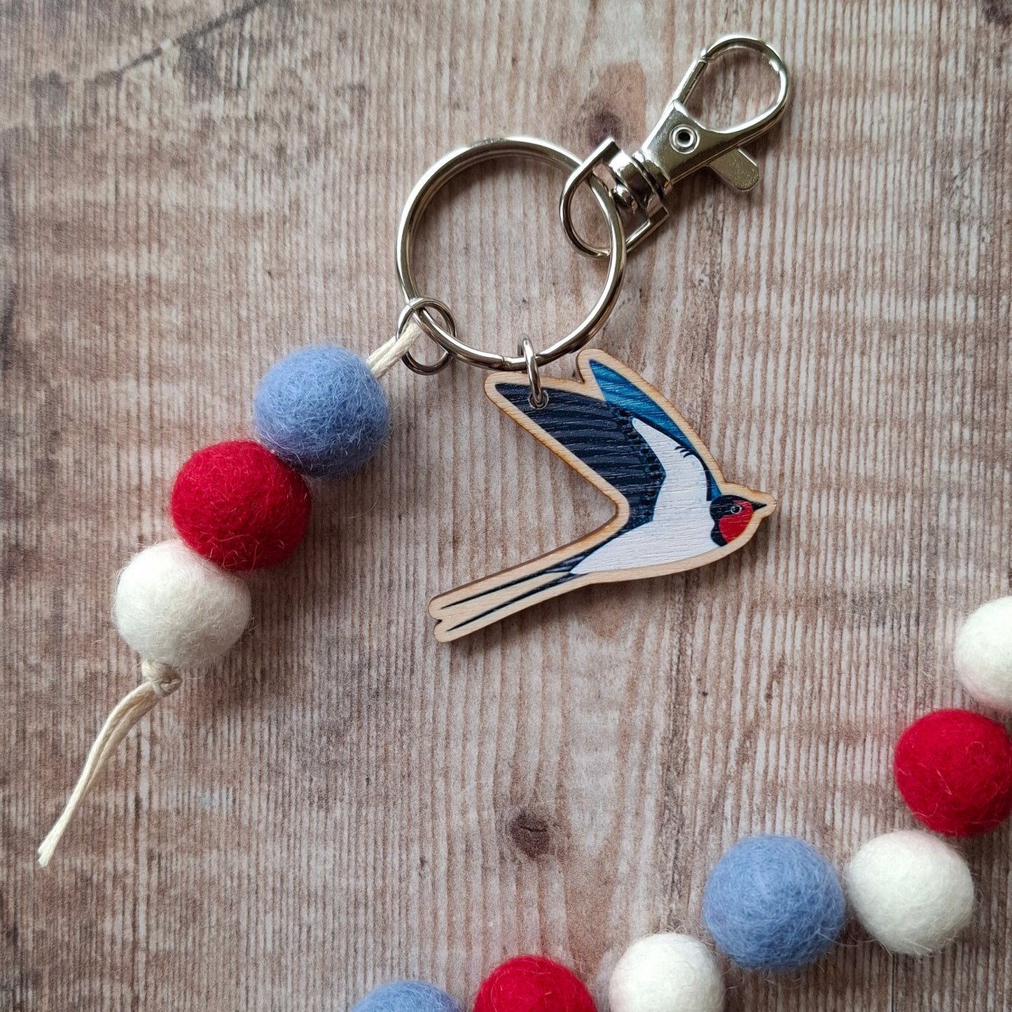 Swallow Bag Charm Keyring