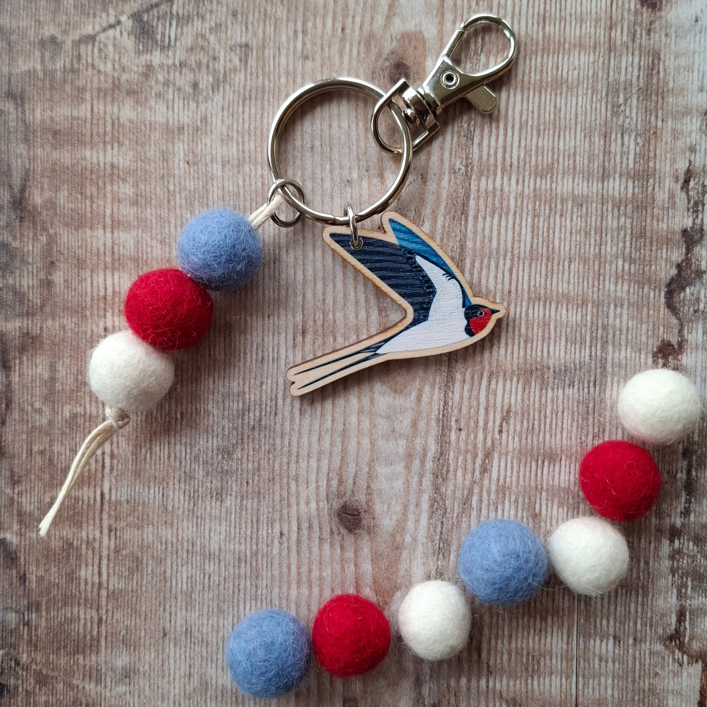 Swallow Bag Charm Keyring
