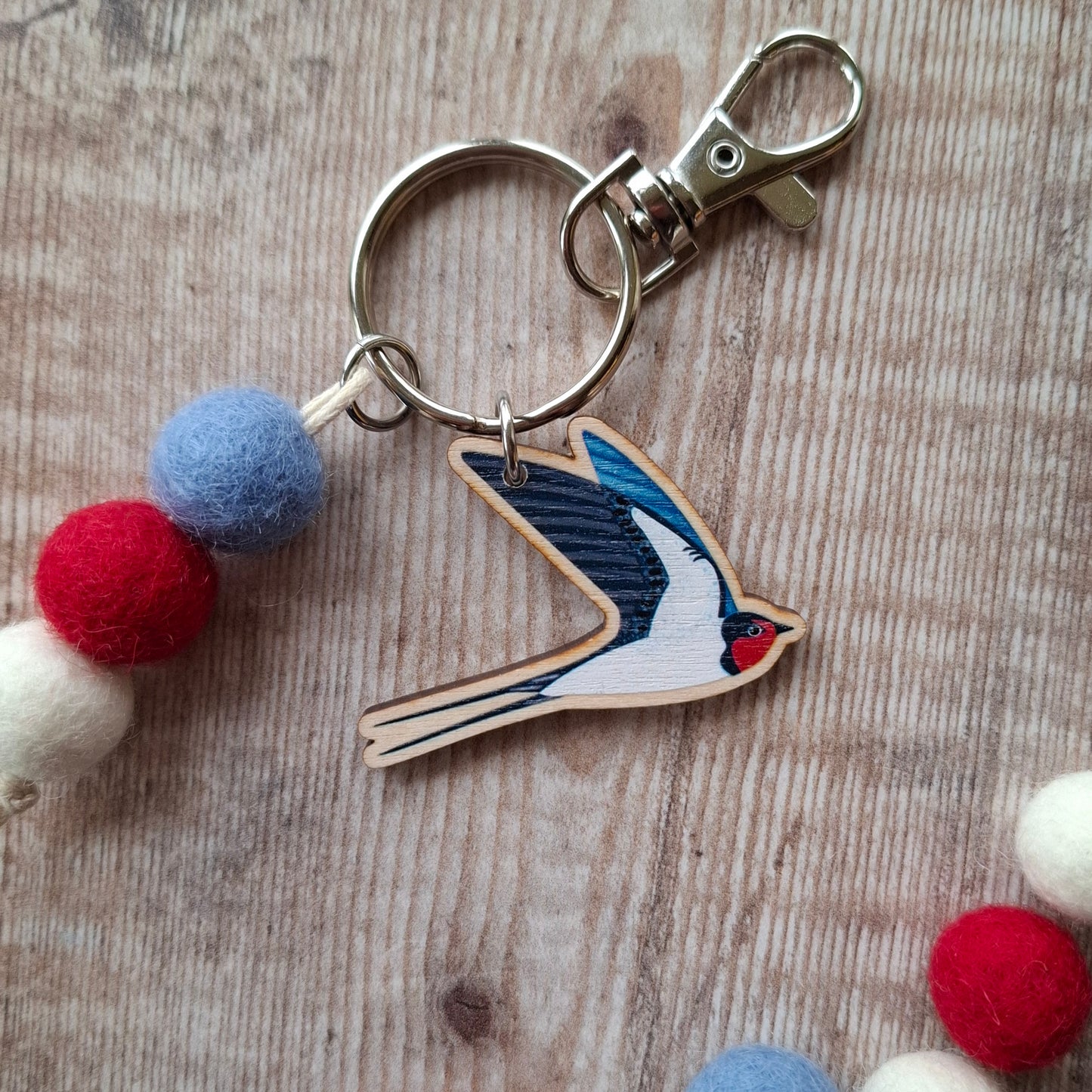 Swallow Bag Charm Keyring