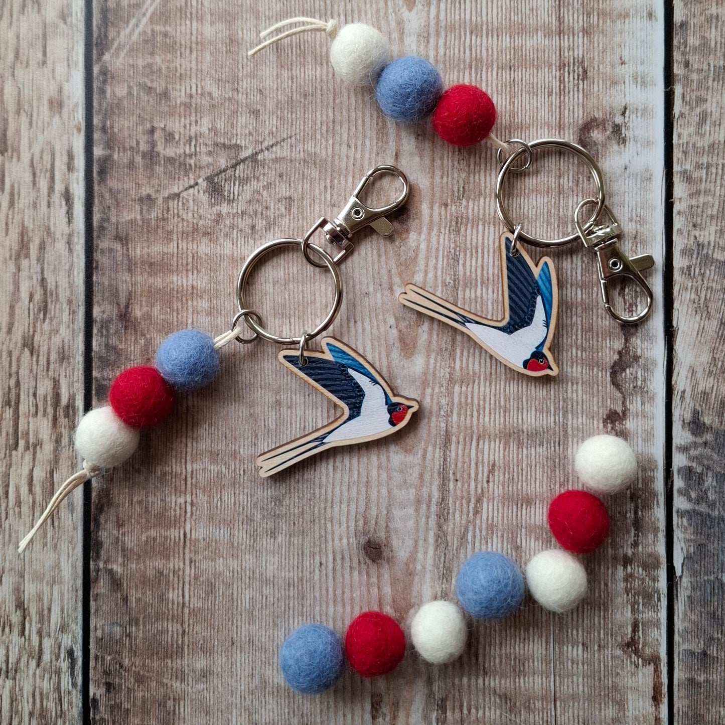 Swallow Bag Charm Keyring