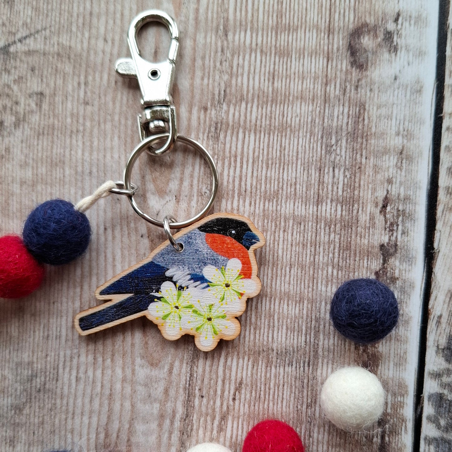 Bullfinch Bag Charm Keyring
