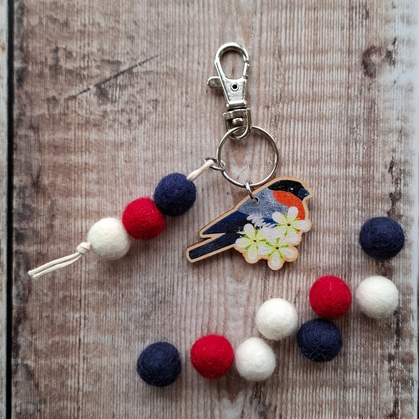 Bullfinch Bag Charm Keyring