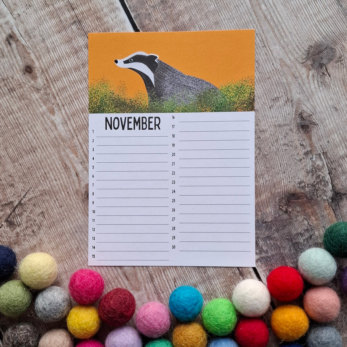 Birthday Calendar Sheets (new for 2025)