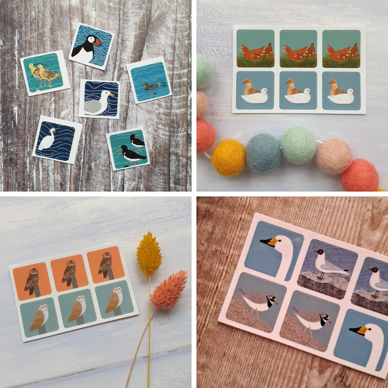Birds Set 2 Envelope Sticker Collection - 24 stickers