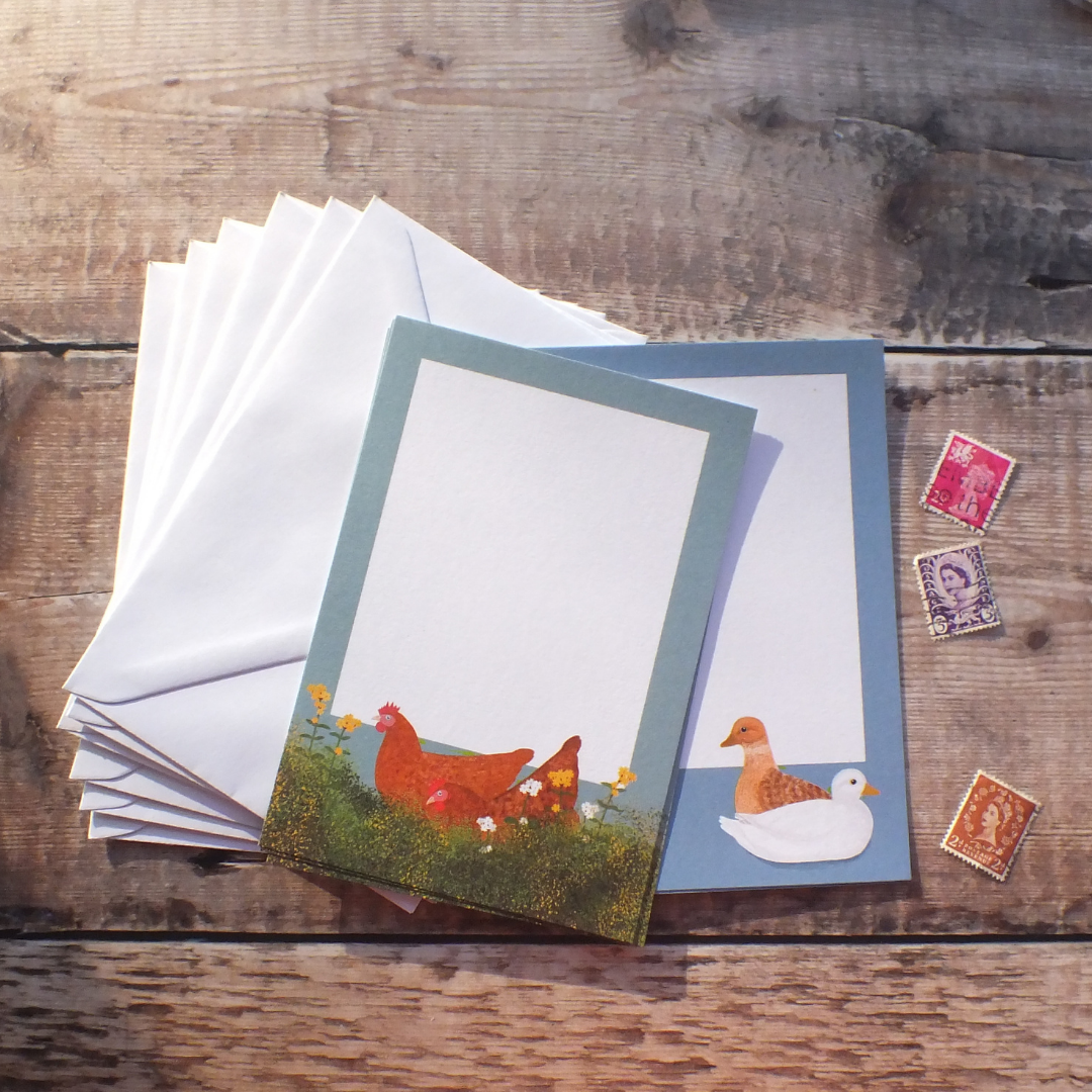 Hens and Ducks Mini Notes Writing Set
