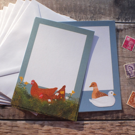 Hens and Ducks Mini Notes Writing Set