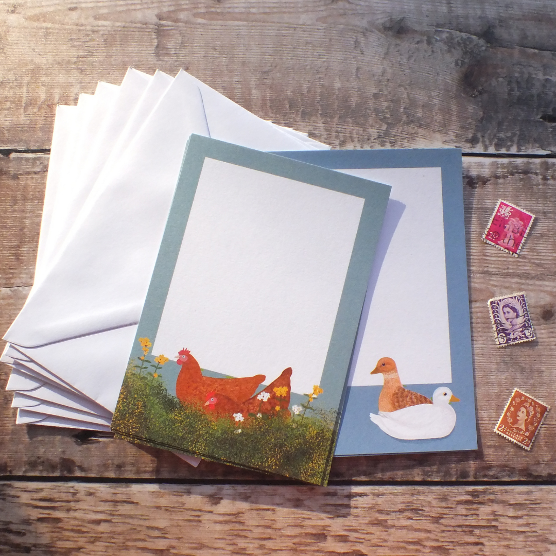 Hens and Ducks Mini Notes Writing Set