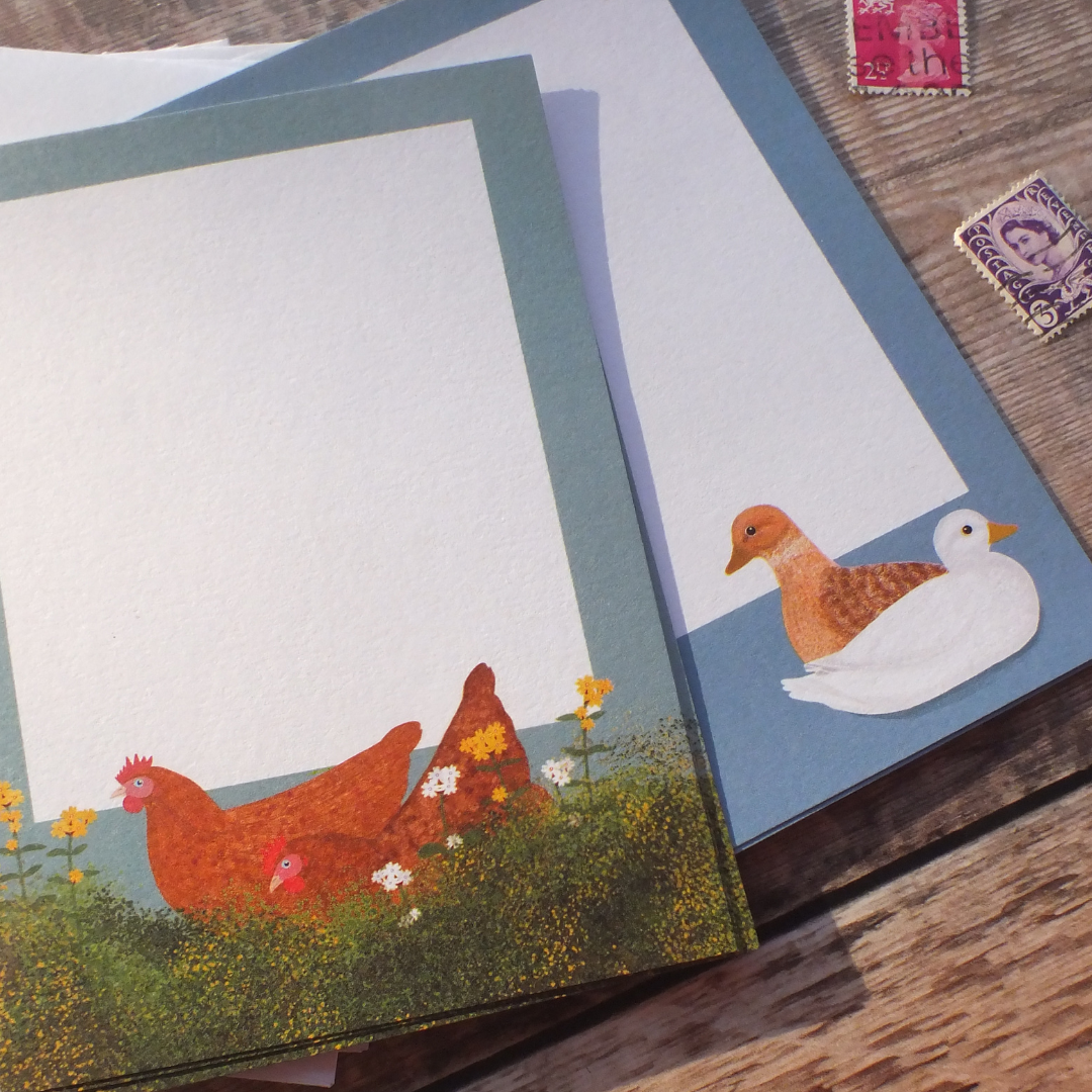 Hens and Ducks Mini Notes Writing Set