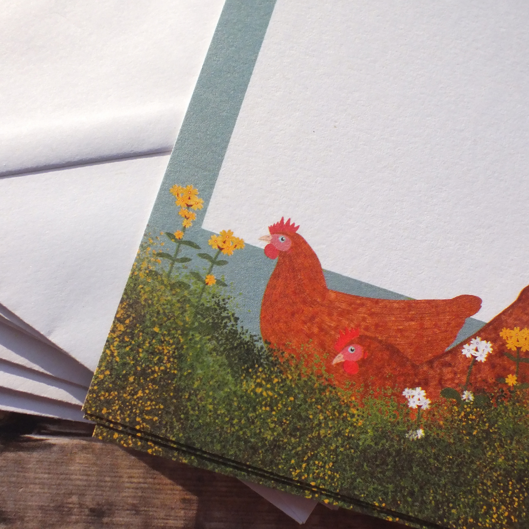 Hens and Ducks Mini Notes Writing Set