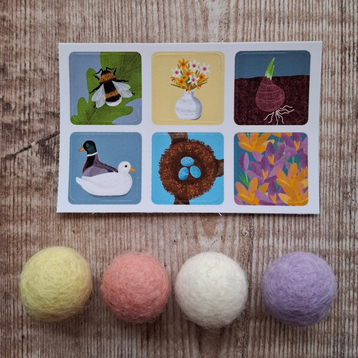 Spring Envelope Stickers - Set of 6