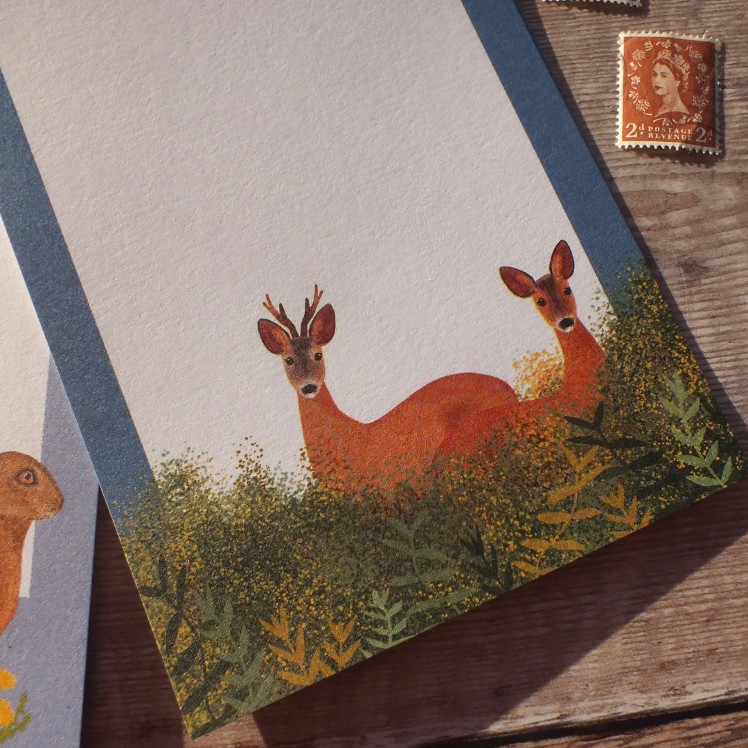 Hare and Roe Deer Mini Notes Writing Set