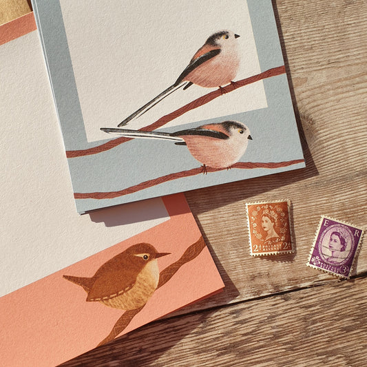 Long Tailed Tits and Wren Mini Notes Writing Set