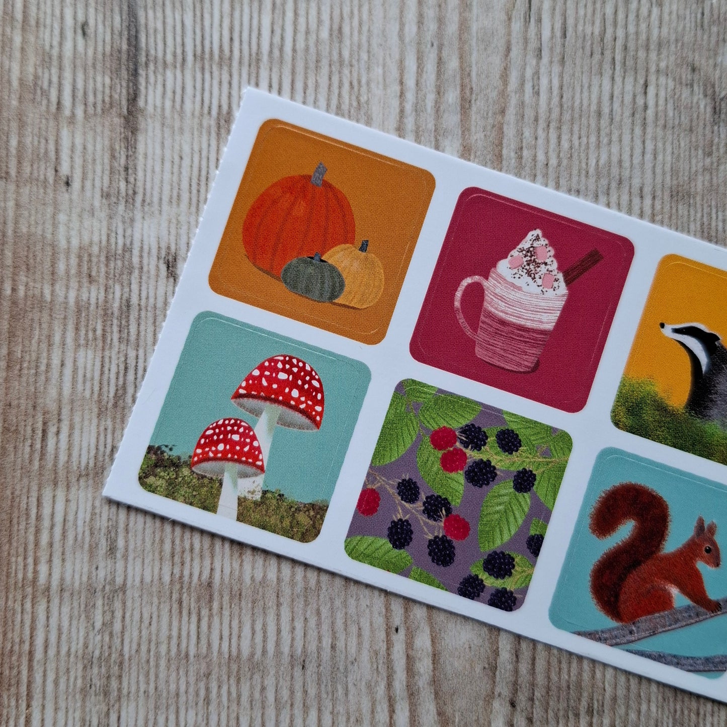 Autumn Envelope Stickers - Set of 6