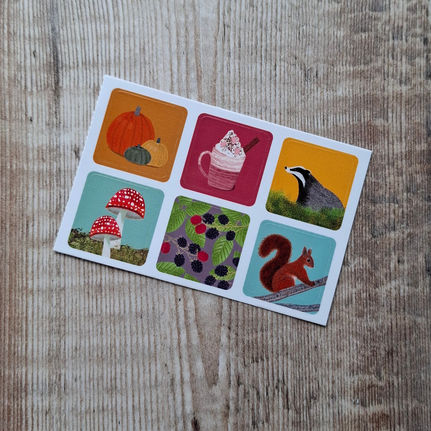 Autumn Envelope Stickers - Set of 6