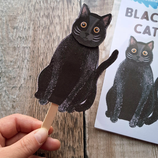 Black Cat Stick Puppet Kit