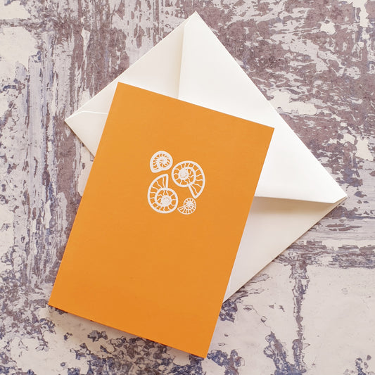 4 Ammonites Notelet Greeting Card