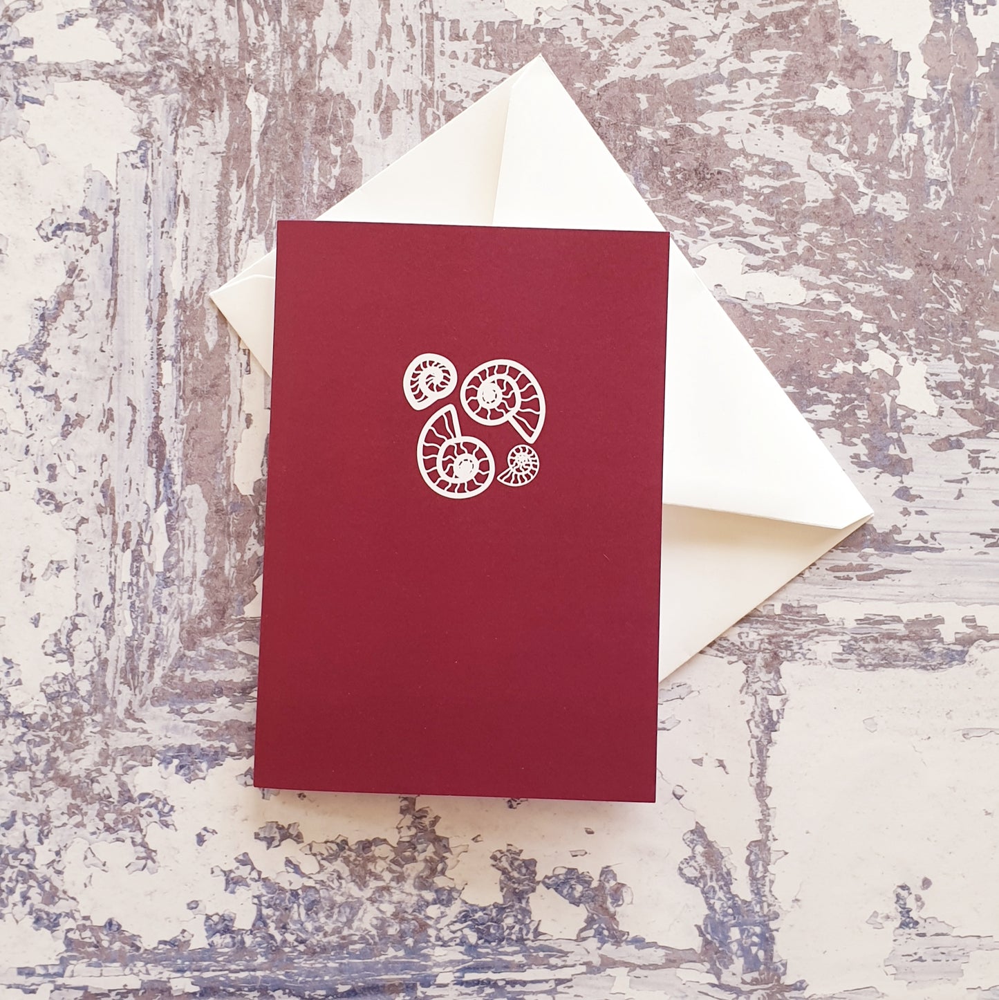 4 Ammonites Notelet Greeting Card