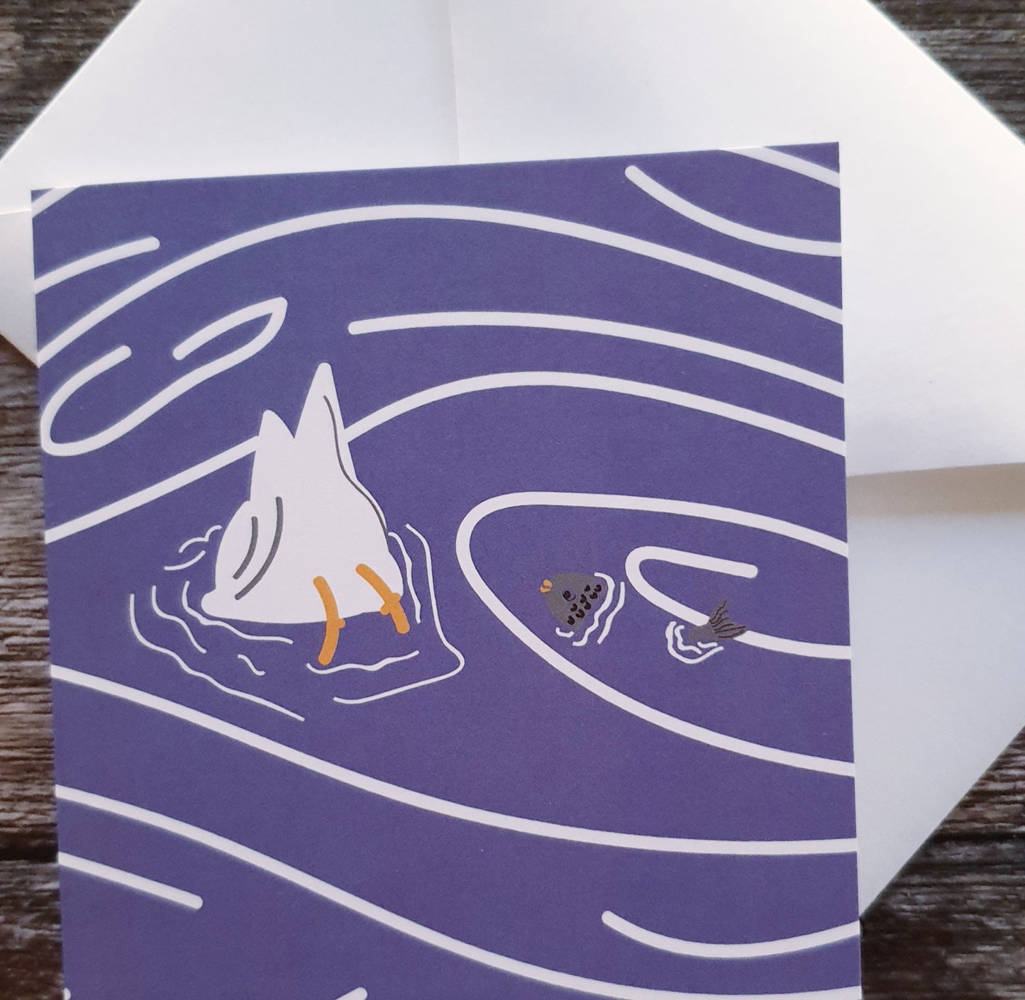 Seagull and Fish Greeting Card