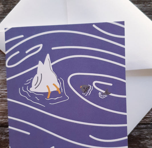 Seagull and Fish Greeting Card