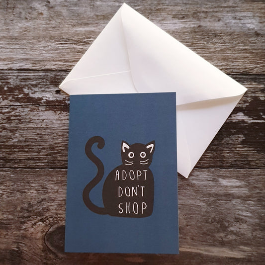 Adopt Don't Shop Cat Greeting Card