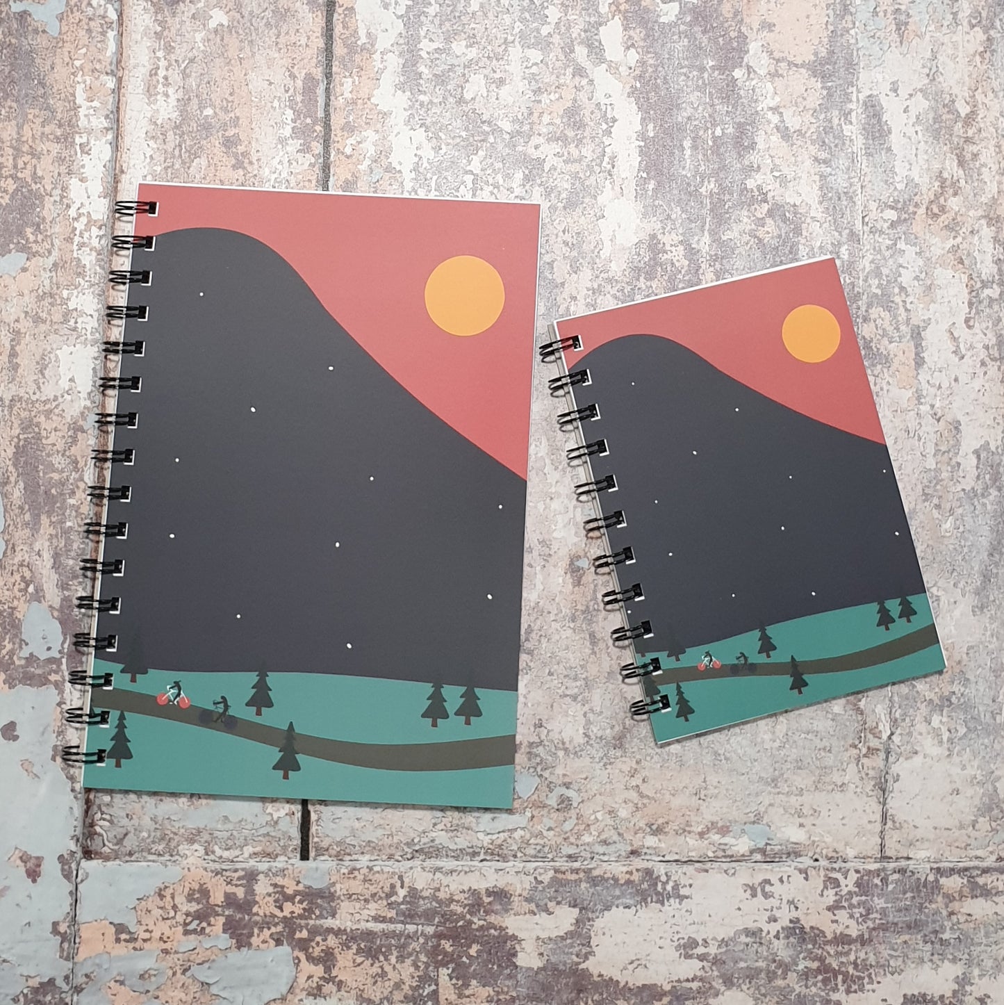 Peaks - pink sky Notebooks