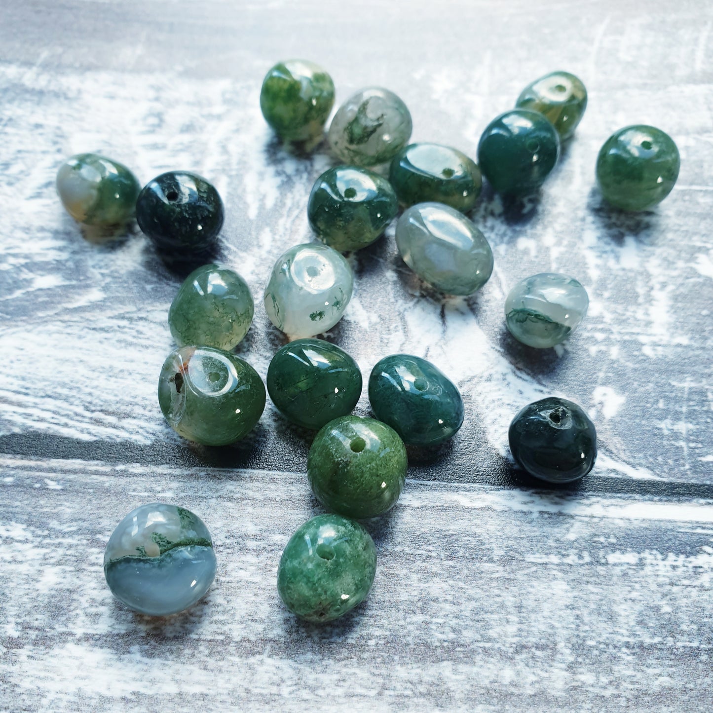 Moss Agate Little Bird Bracelet Kit