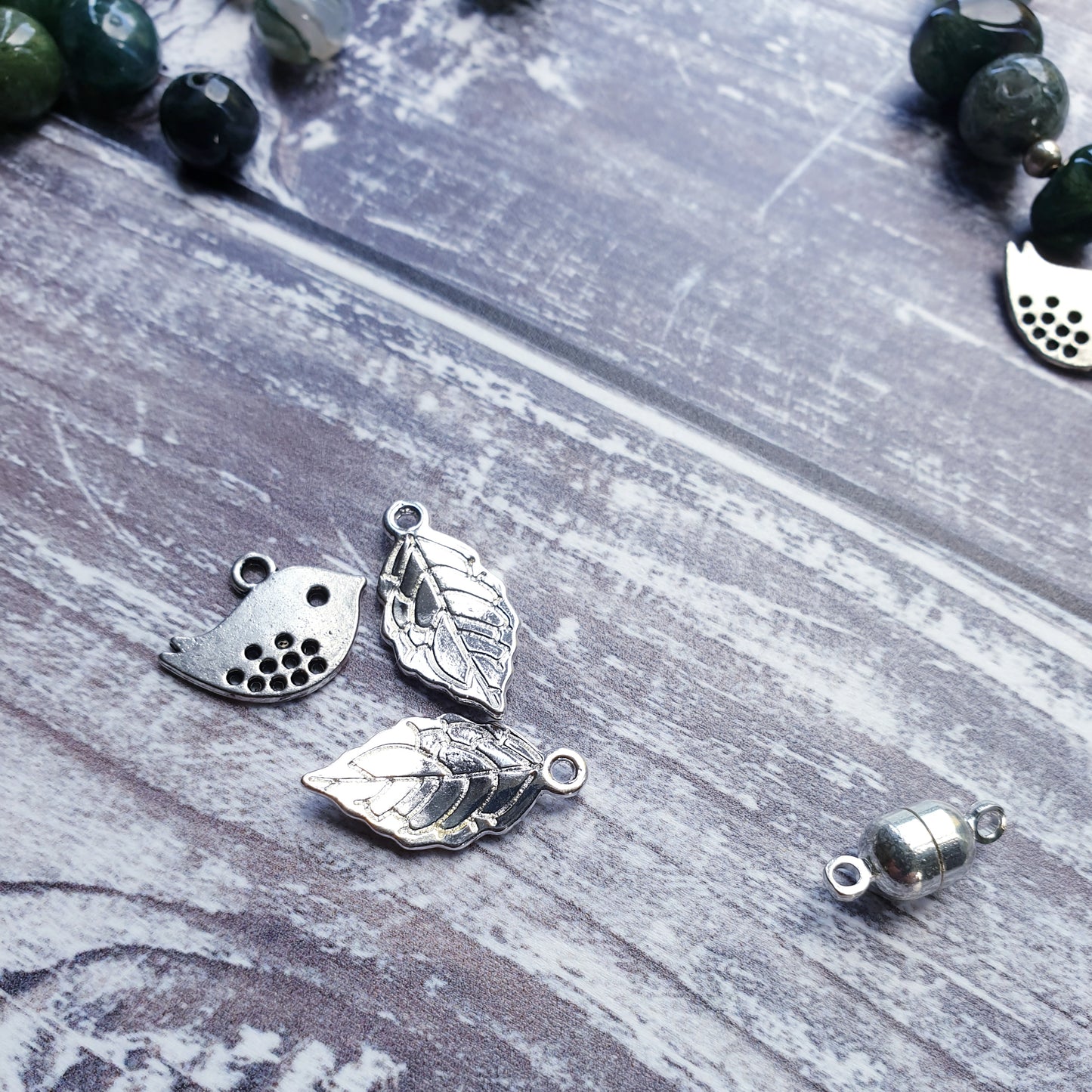 Moss Agate Little Bird Bracelet Kit