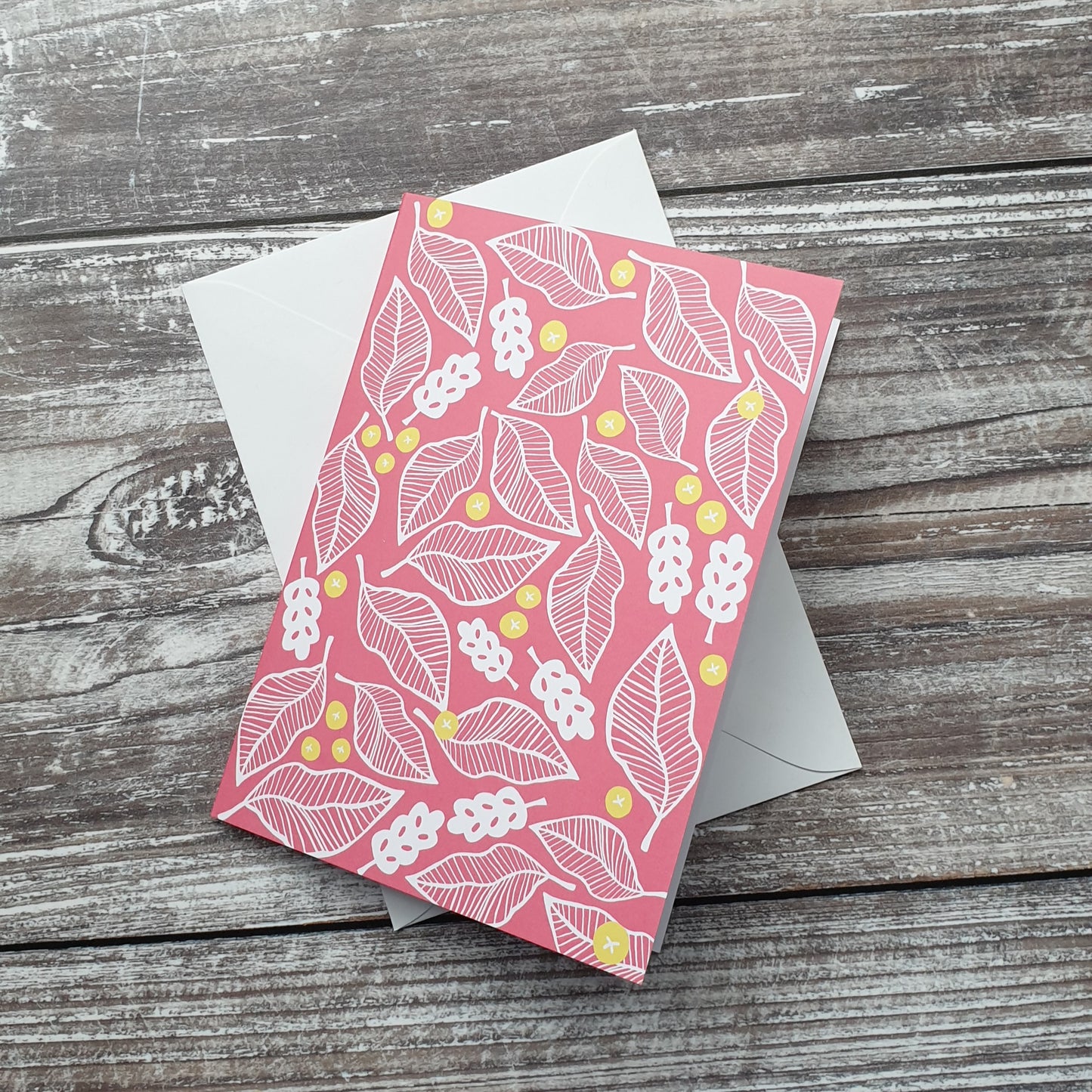 Beech Leaves and Berries Greeting Cards