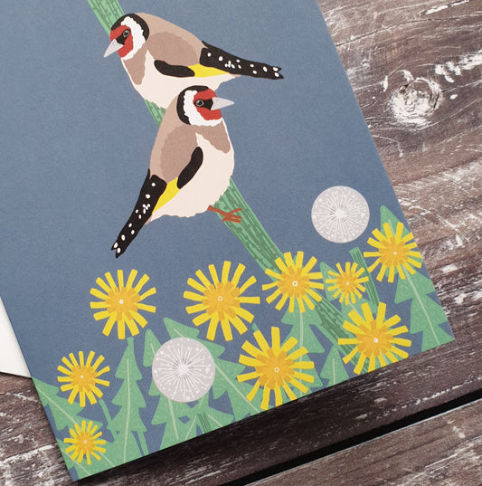 Goldfinches Notelet Greeting Card
