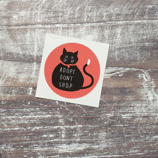 Adopt Don't Shop 38mm Vinyl Sticker