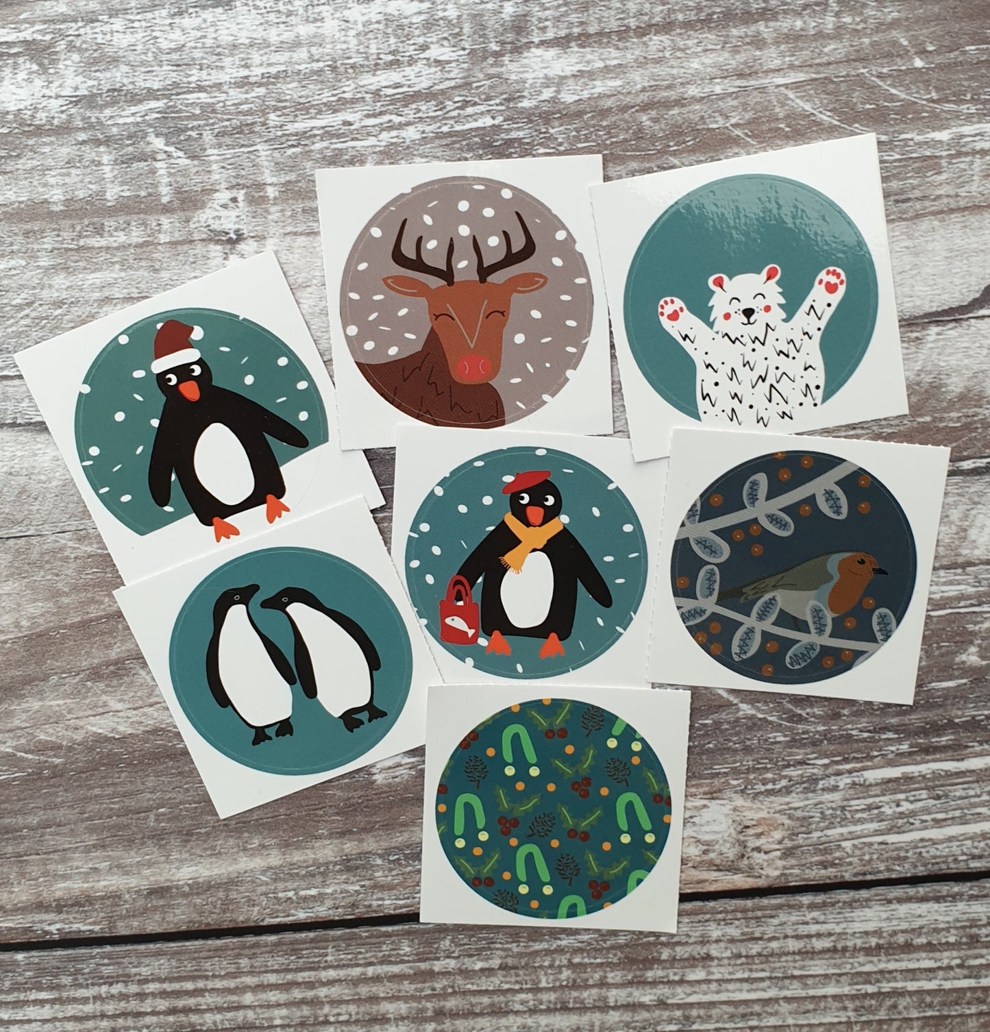 Christmas Hat Penguin 38mm Vinyl Sticker