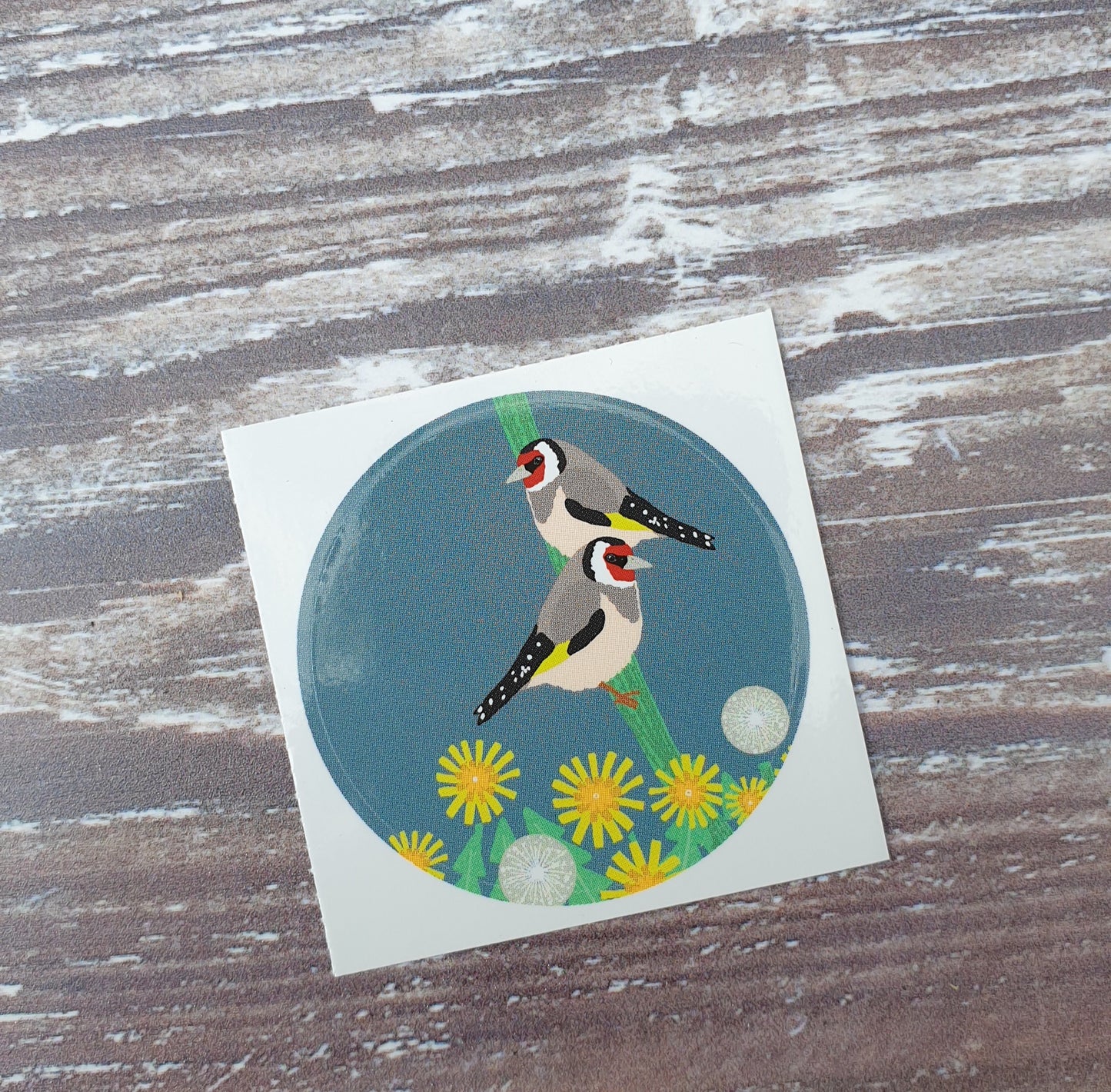 Goldfinches 38mm Vinyl Sticker