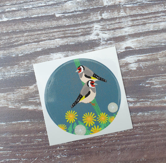 Goldfinches 38mm Vinyl Sticker