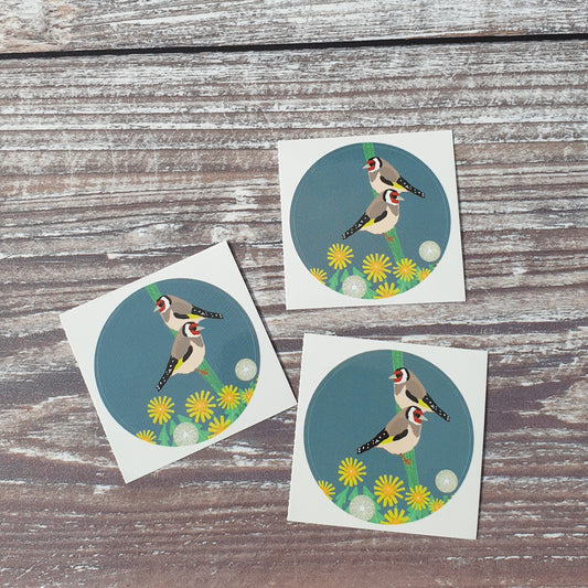 Goldfinches 38mm Vinyl Sticker