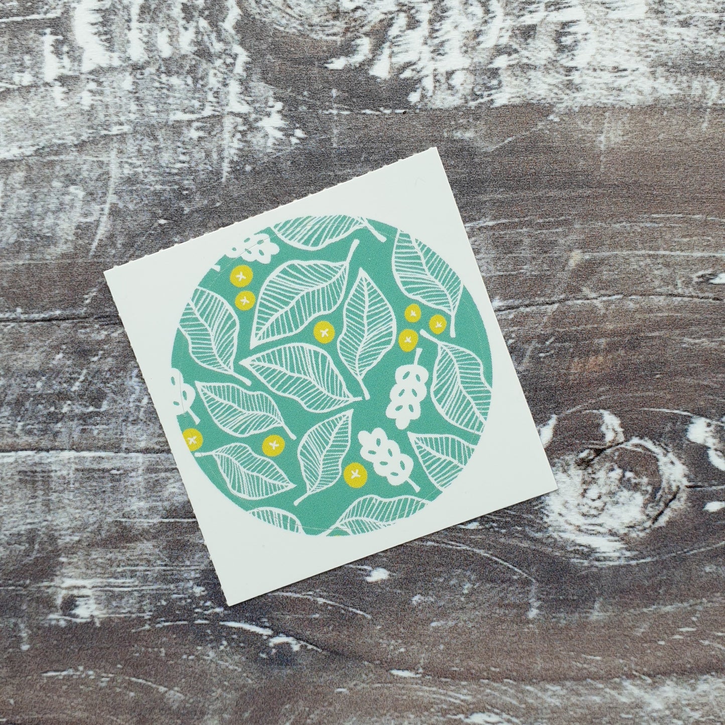 Beech Leaves and Berries 38mm Vinyl Sticker