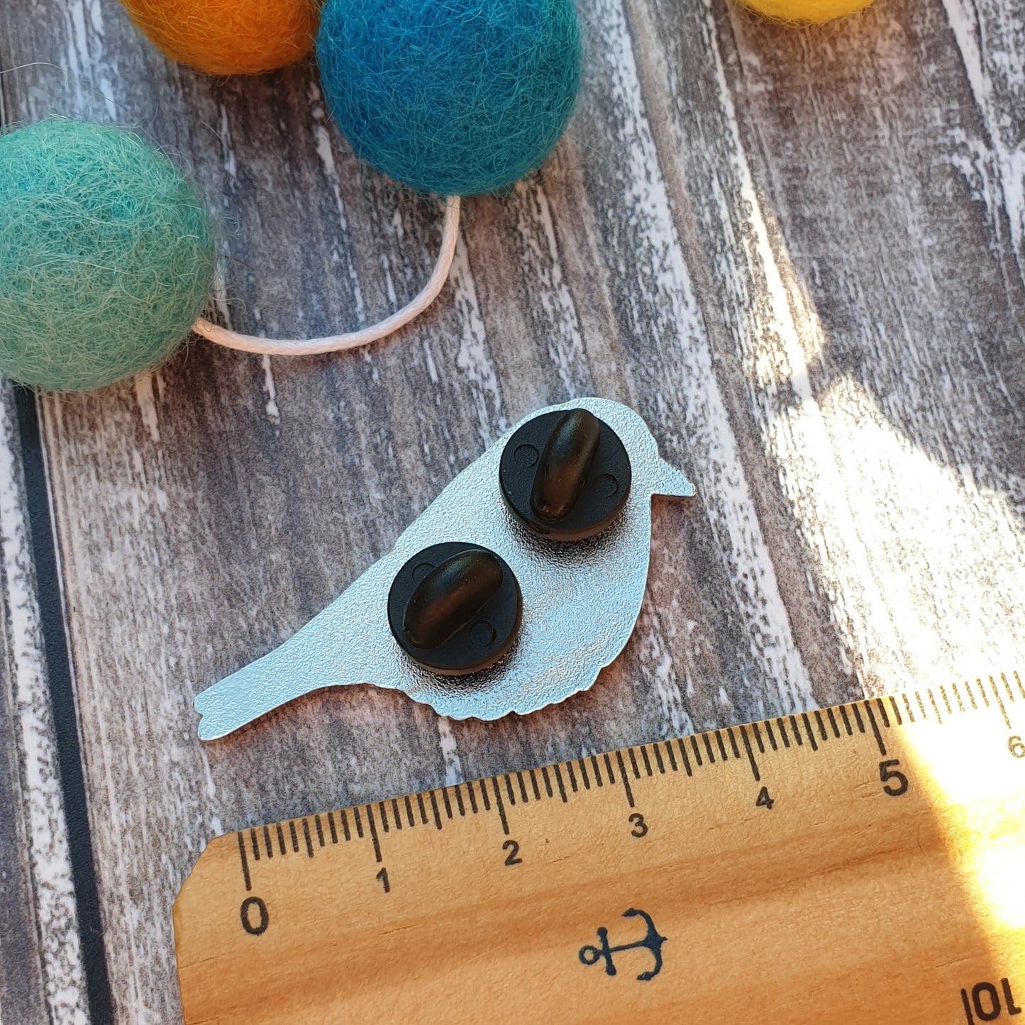 Goldfinch hard enamel brooch