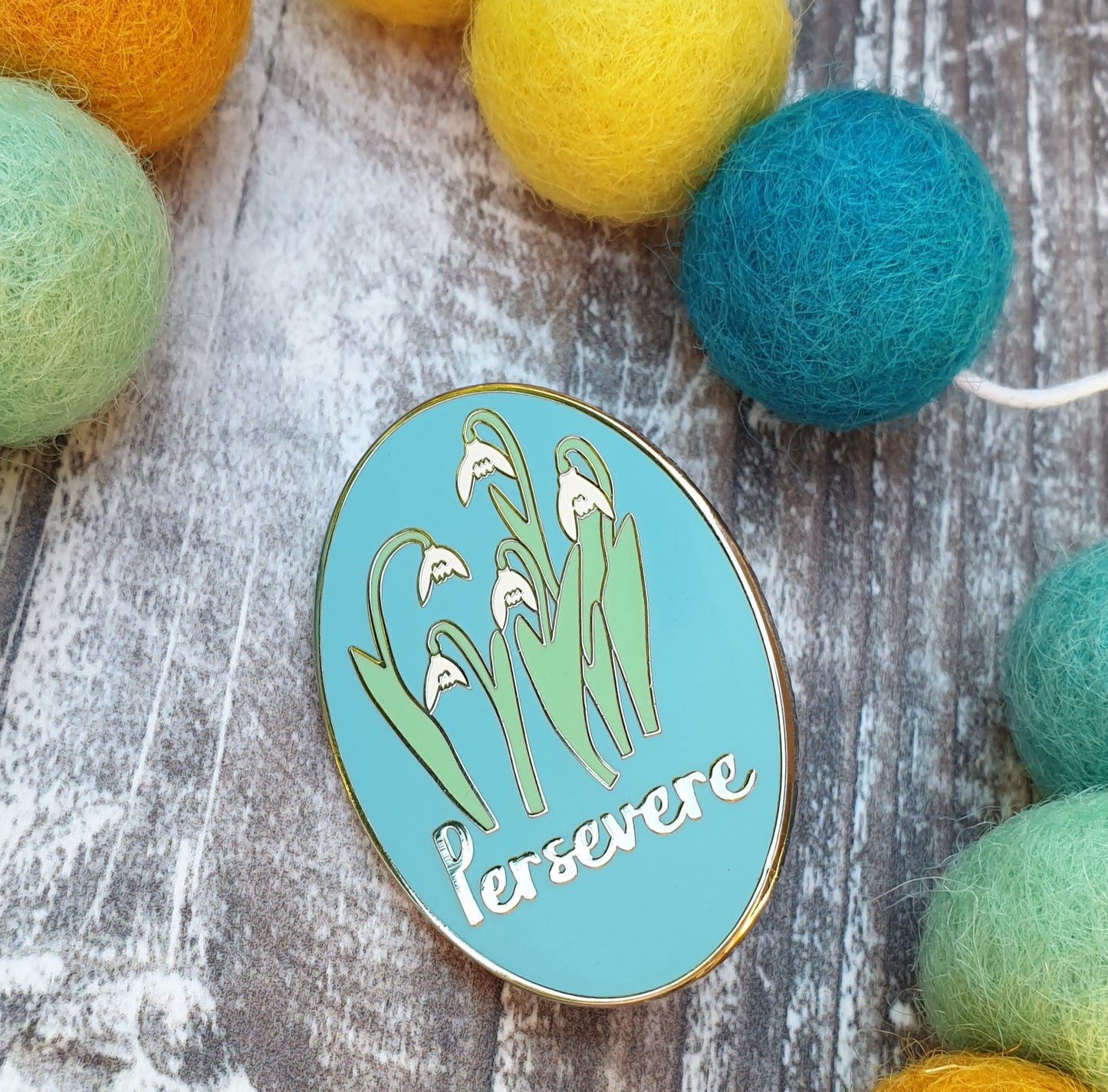 Persevere hard enamel pin brooch